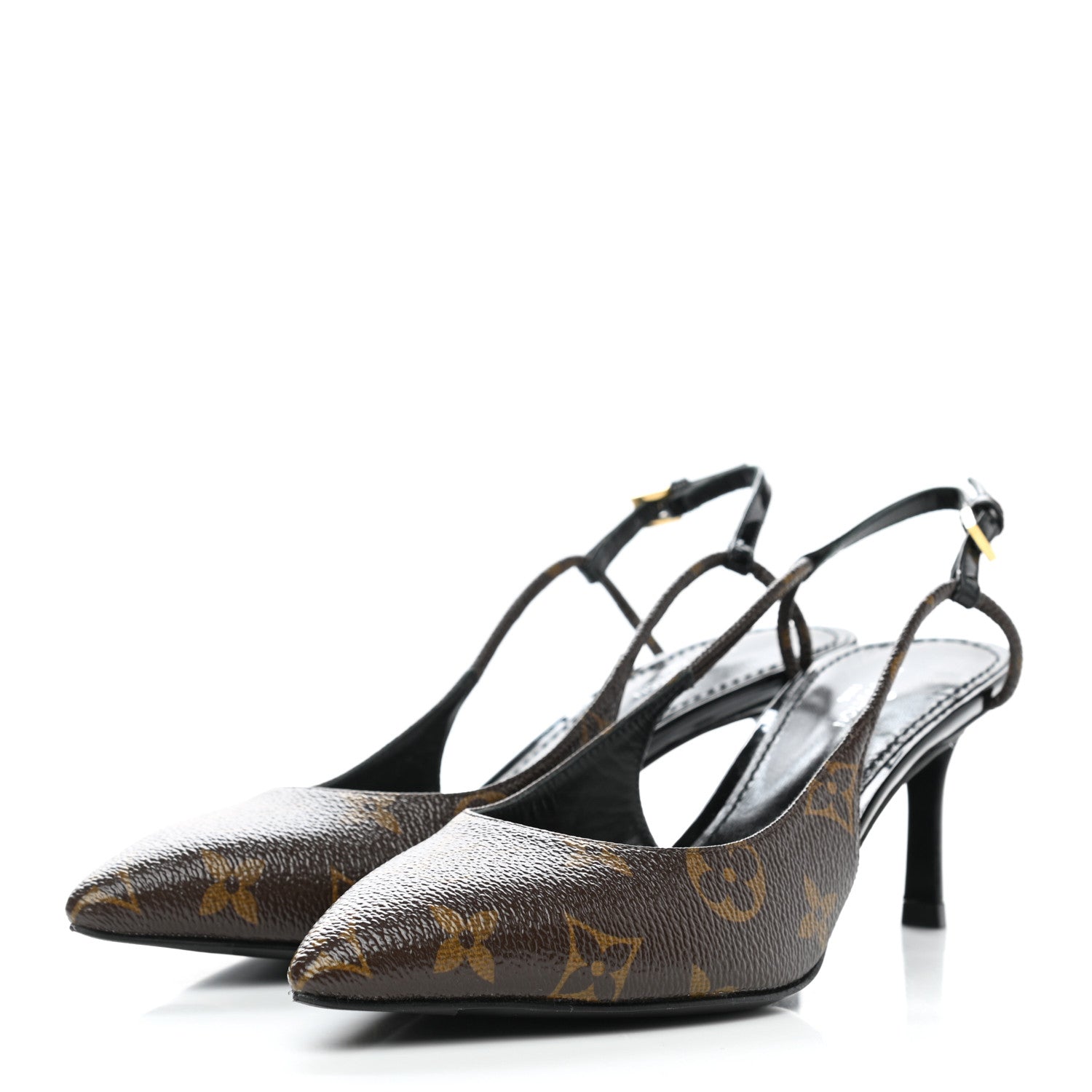 Louis Vuitton Monogram Cherie Slingback Pumps 35.5 3 of 9