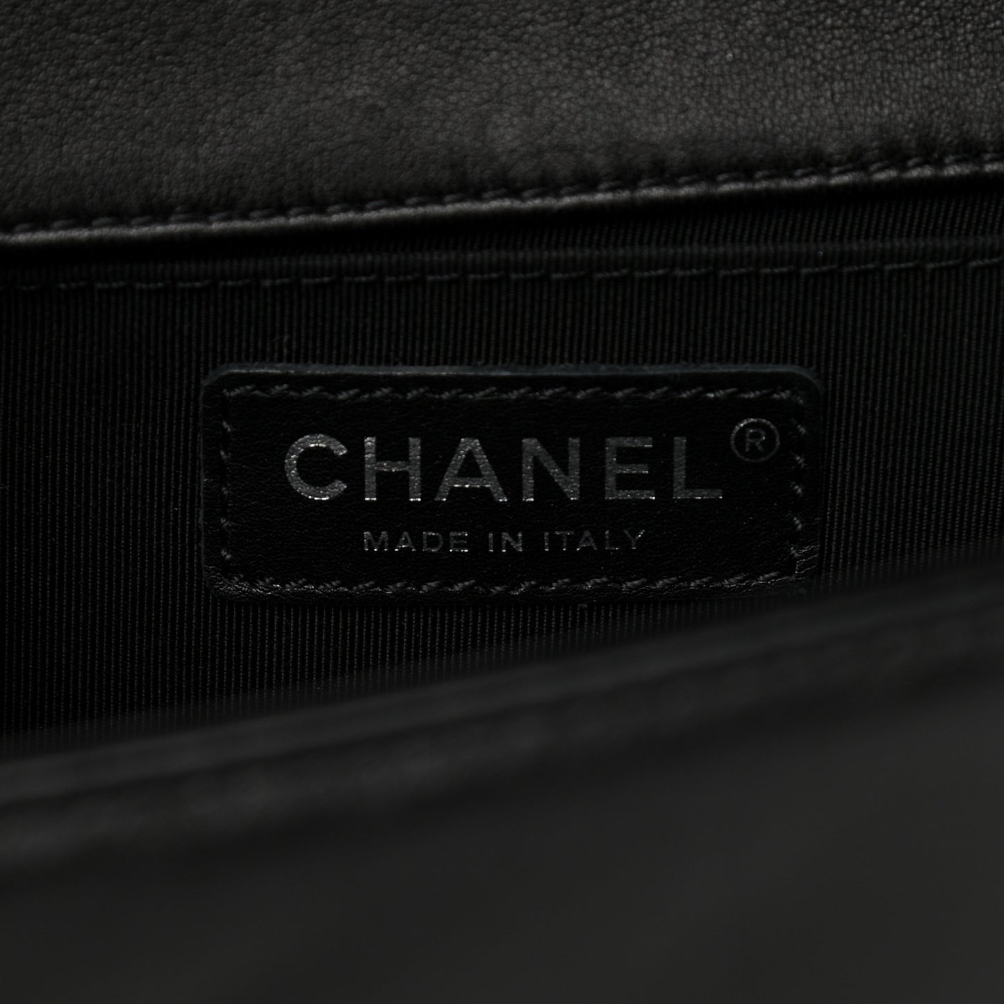 Lambskin Quilted Medium Boy Flap Black