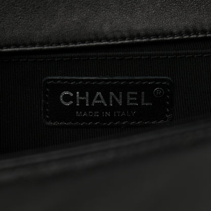 Chanel Lambskin Quilted Medium Boy Flap Black 6 of 8