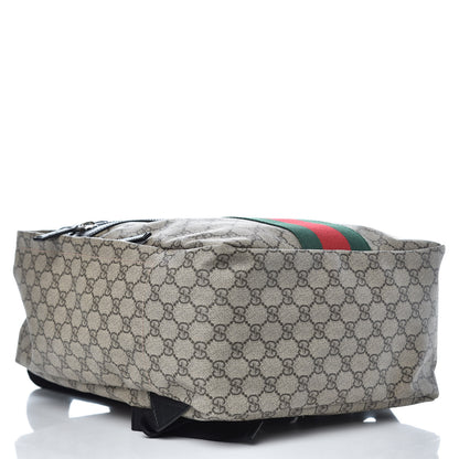 Gucci Soft GG Supreme Monogram Appia Calfskin Web Tote Backpack Beige Ebony Black 4 of 10