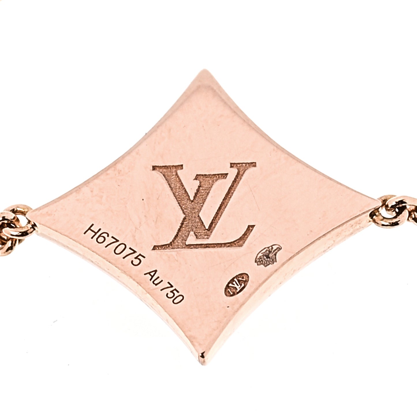 18K Pink Gold Diamond Pink Mother of Pearl Color Blossom BB Star Bracelet