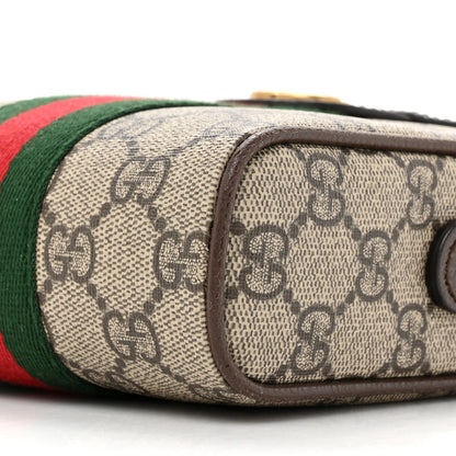 Gucci GG Supreme Monogram Web Mini Ophidia Messenger Brown 9 of 10