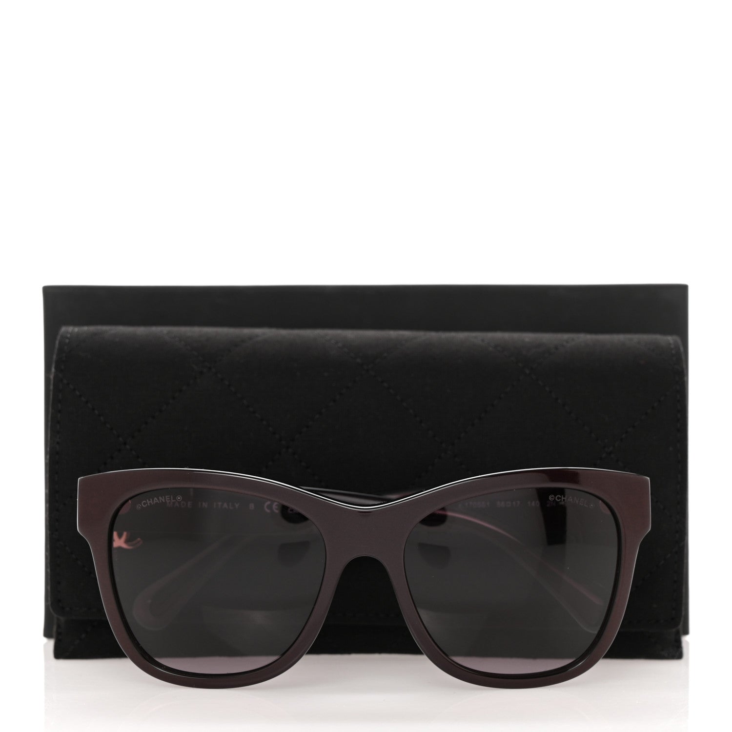 Chanel Acetate Square CC Sunglasses 5380 Burgundy Pink 9 of 9