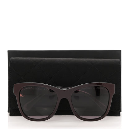 Chanel Acetate Square CC Sunglasses 5380 Burgundy Pink 9 of 9