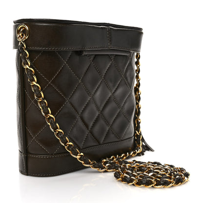 Chanel Lambskin Quilted Tassel Shoulder Bag Dark Brown 3 of 9