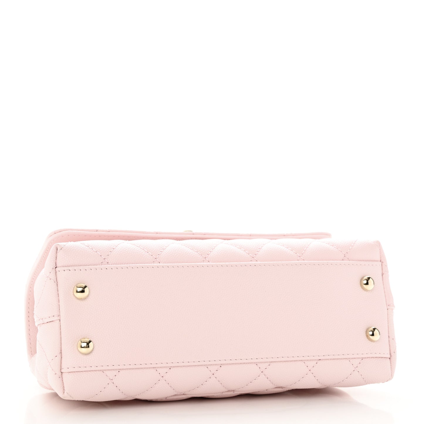 Caviar Quilted Mini Coco Handle Flap Light Pink