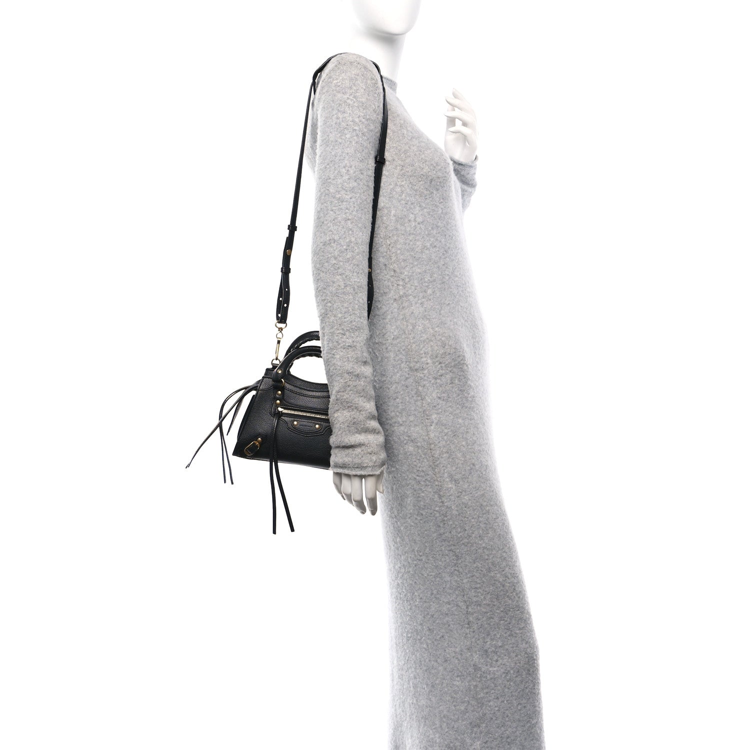 Balenciaga Grained Calfskin Neo Classic Gold Hardware Mini City Black 2 of 10