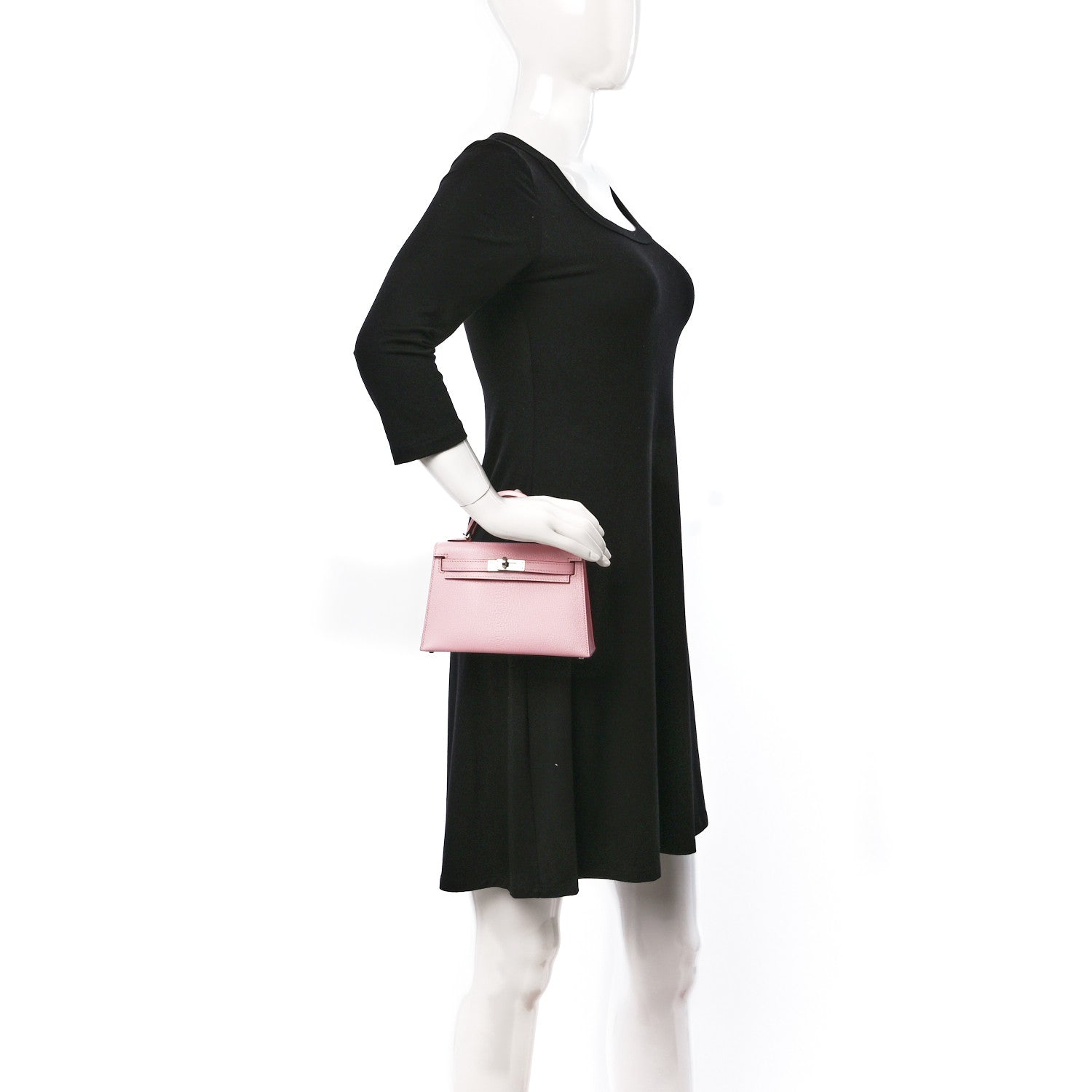 Hermes Chevre Mysore Mini Kelly Sellier 20 Rose Sakura 2 of 10