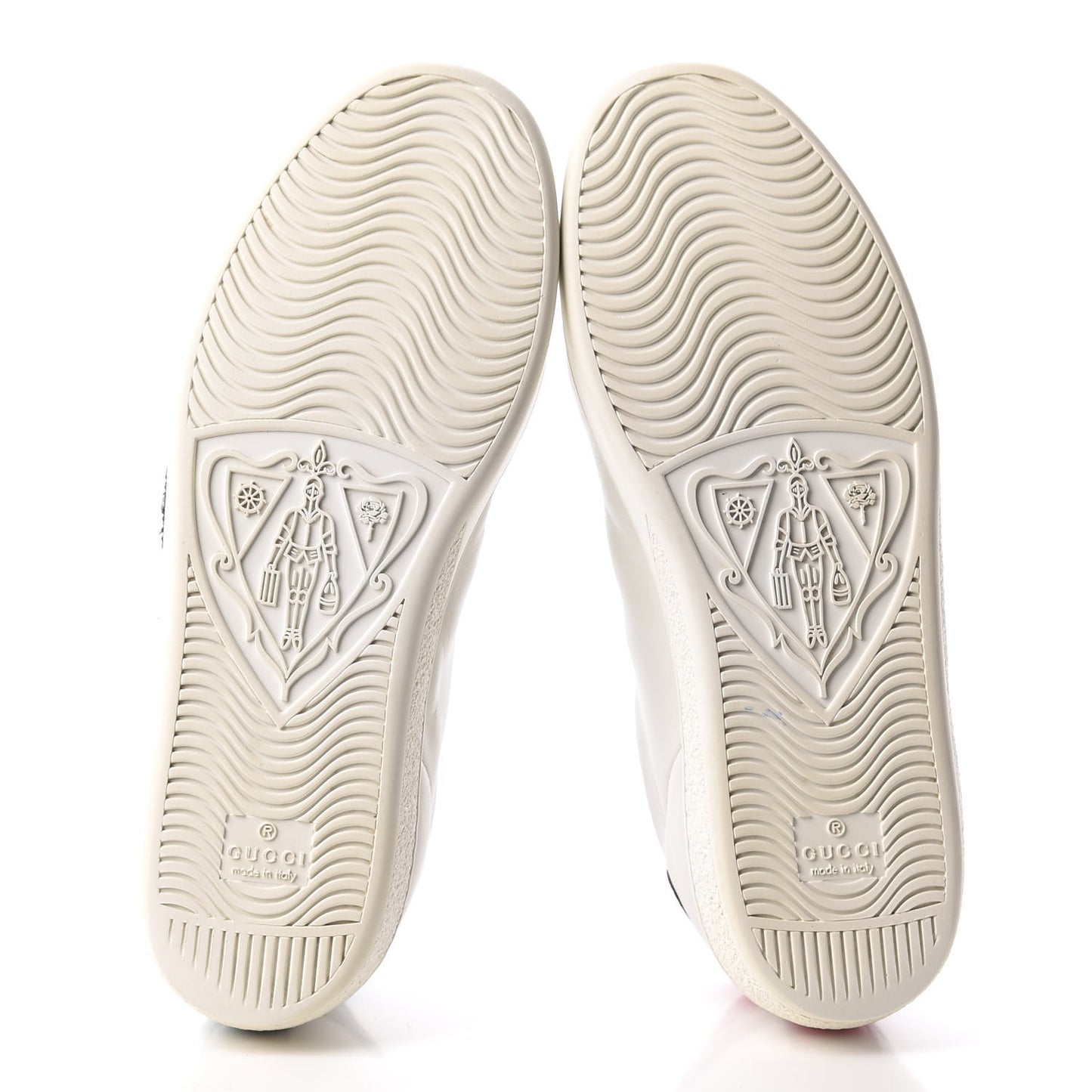 Calfskin Web Crystal Womens Mouth Ace Sneakers 37 White