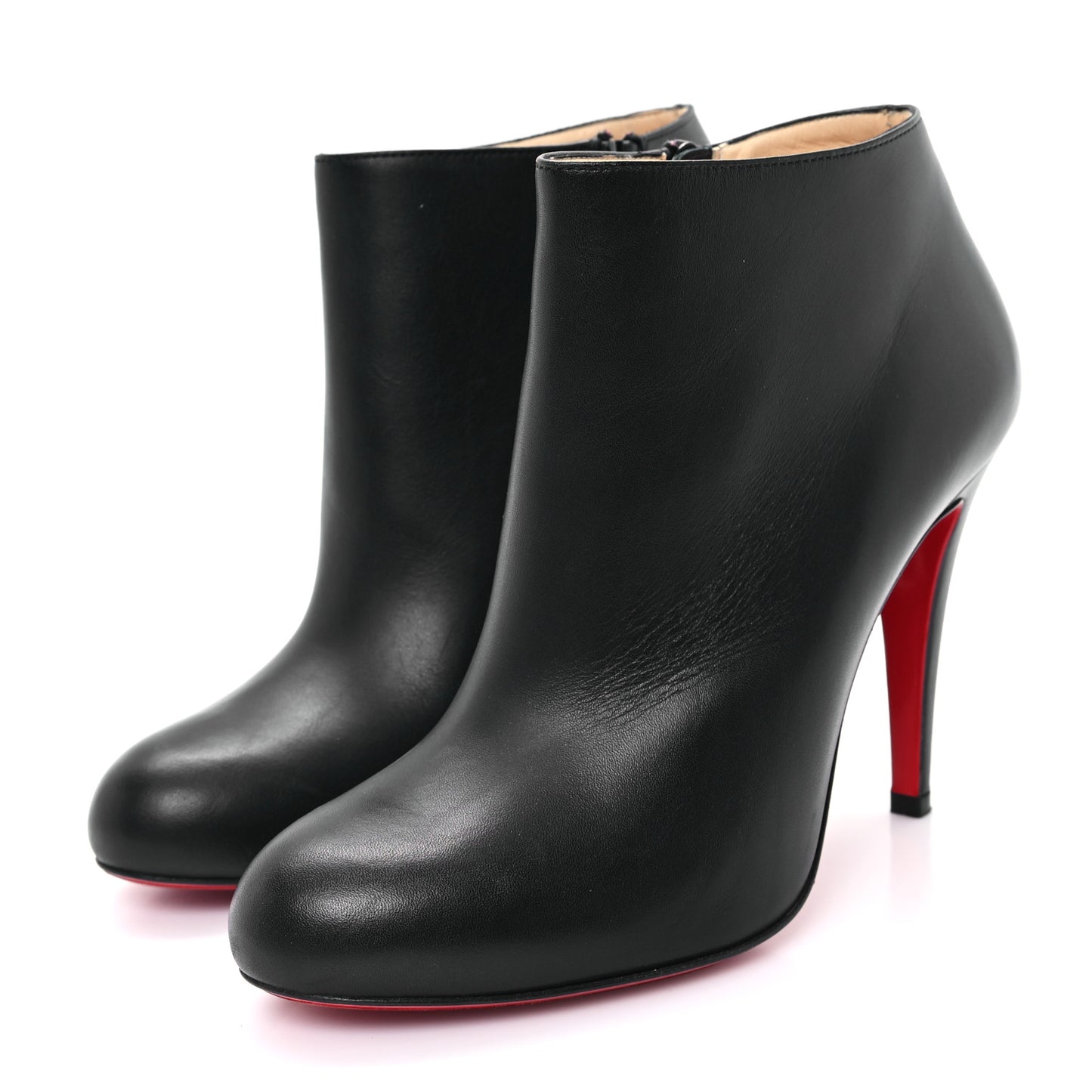 Calfskin Belle 100 Ankle Boots 37.5 Black