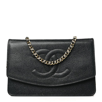 Chanel Caviar Timeless CC Wallet on Chain WOC Black 1 of 13