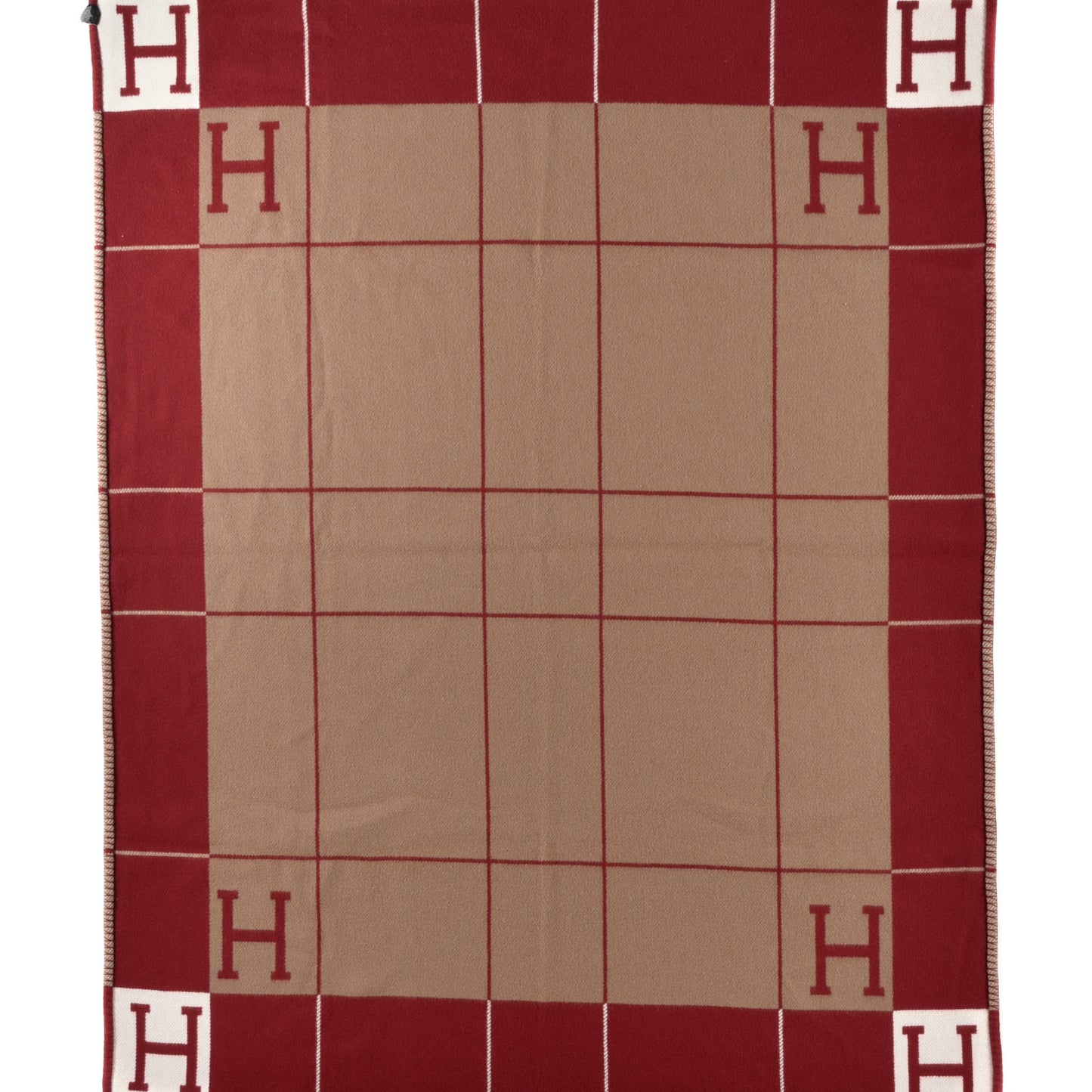 Wool Cashmere Avalon III Blanket Ecru Rouge H