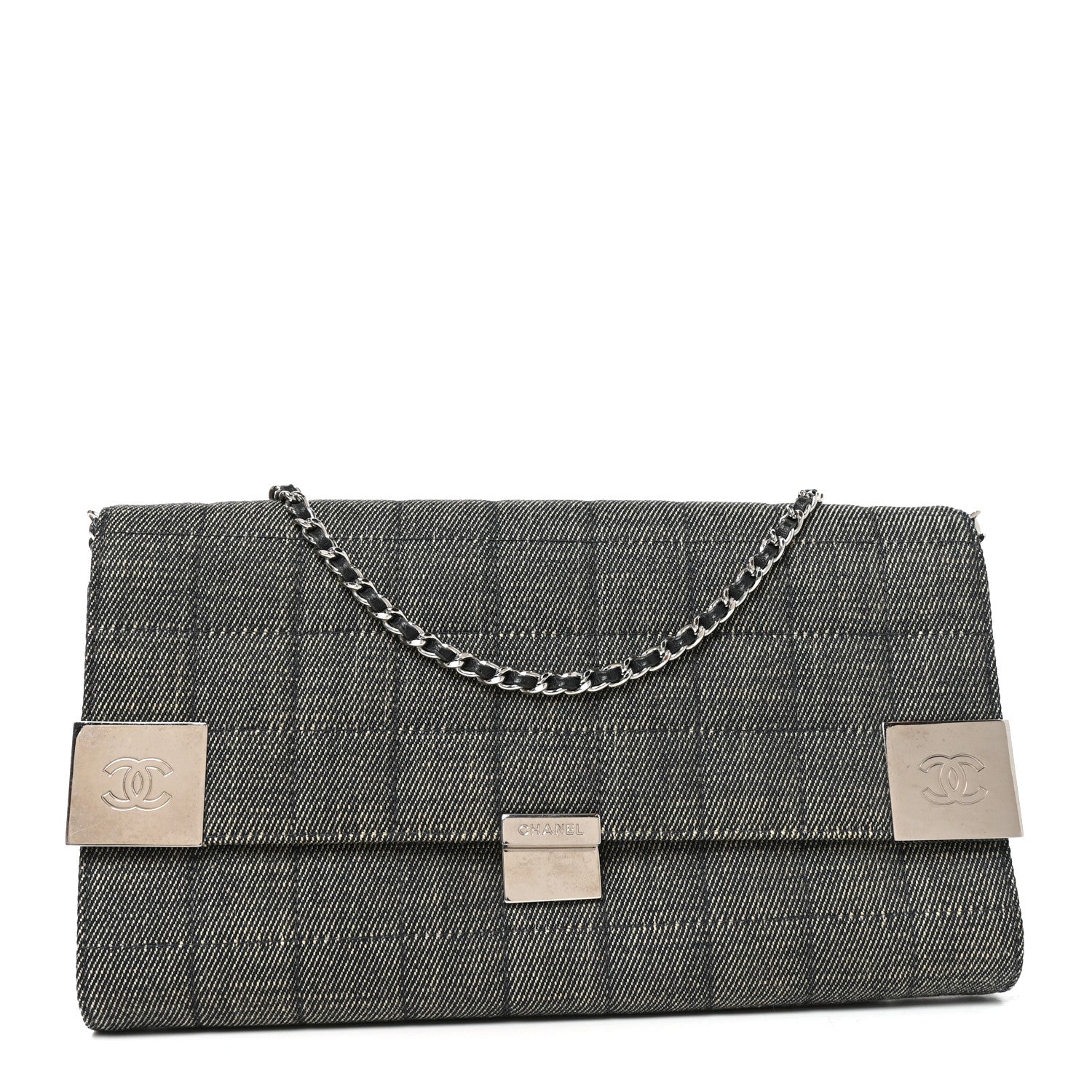 Chanel Denim Chocolate Bar Flap 1 of 9