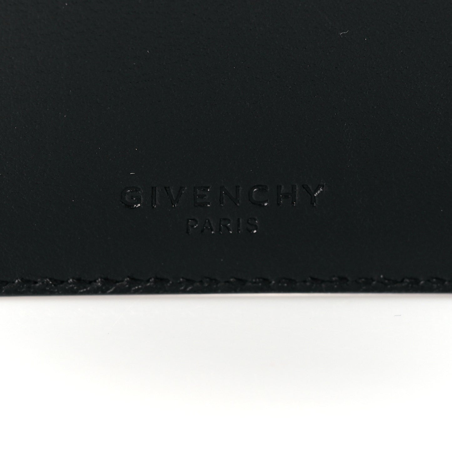 Calfskin Elastic Panel Card Case Black