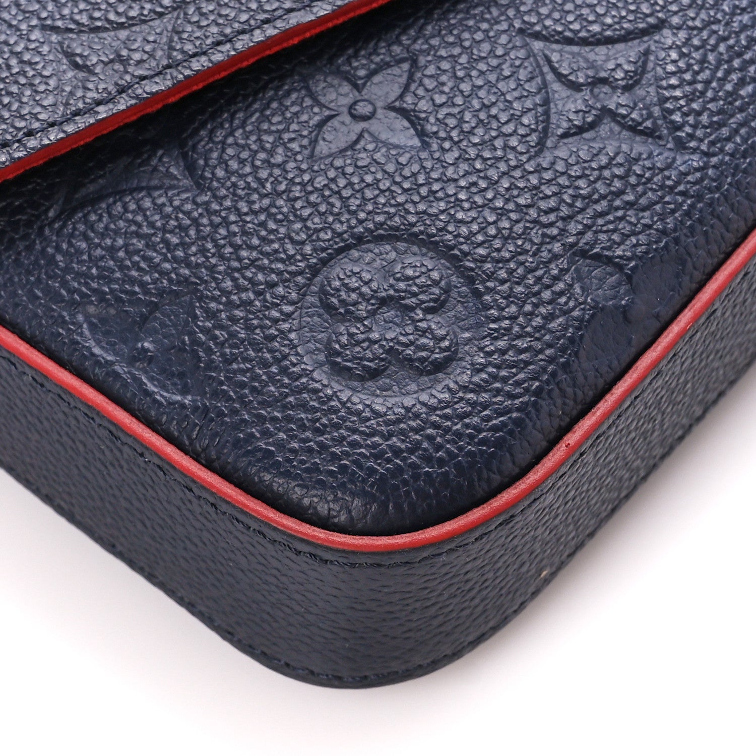Louis Vuitton Empreinte Pochette Felicie Chain Wallet Marine Rouge 15 of 17
