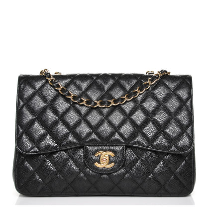Chanel Caviar Quilted Jumbo Single Flap Black 1 of 7