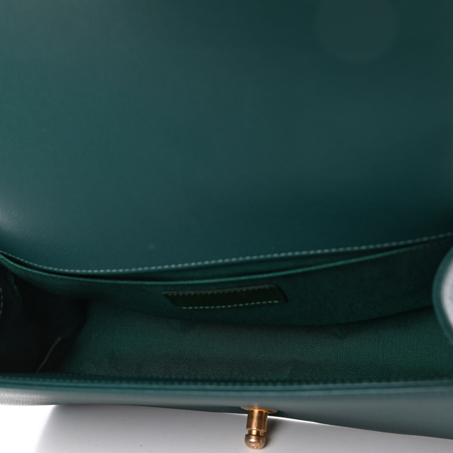 Chanel Caviar Quilted Medium Boy Flap Dark Green 4 of 4