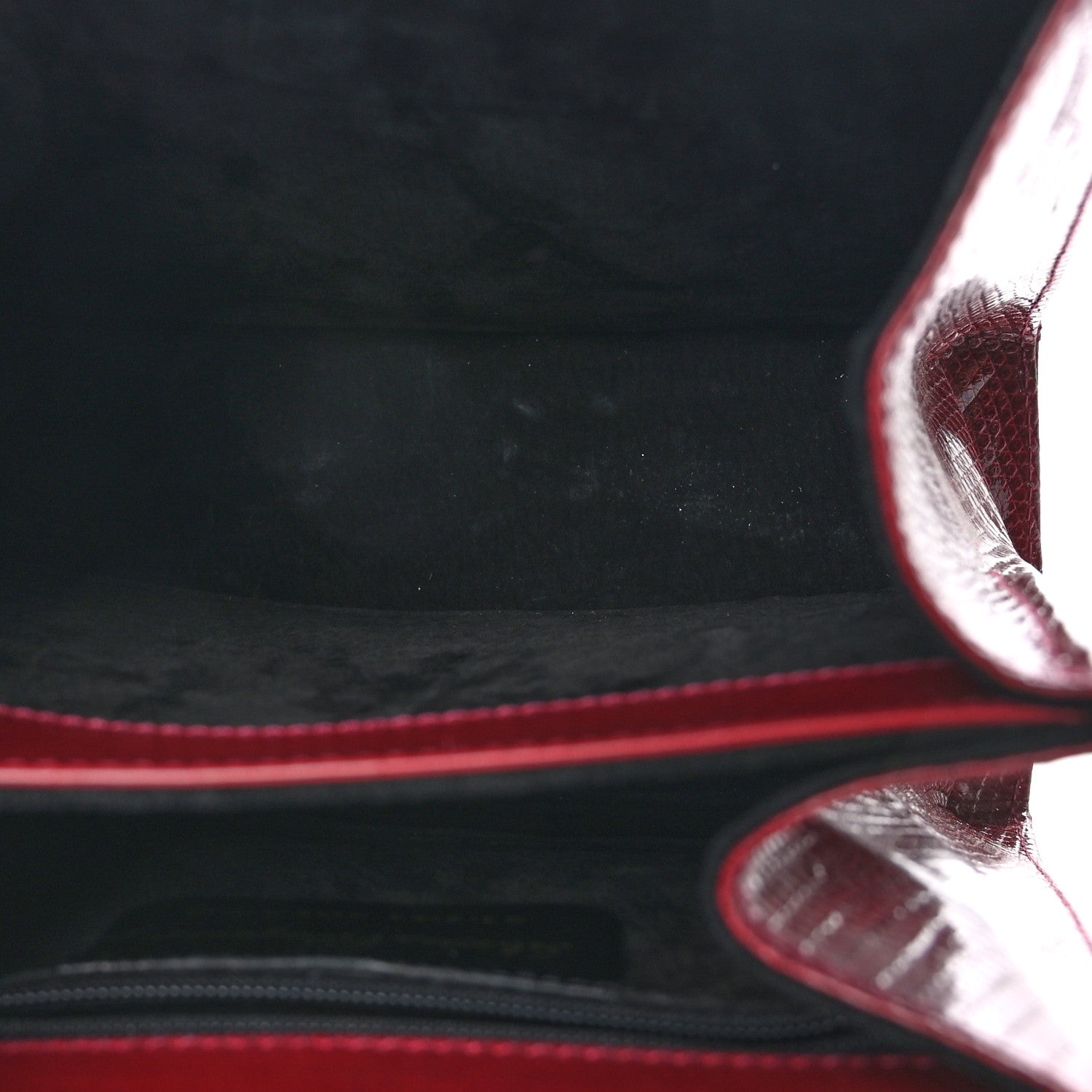 Salvatore Ferragamo Lizard Iconic Small Top Handle Bag Burgundy 6 of 10