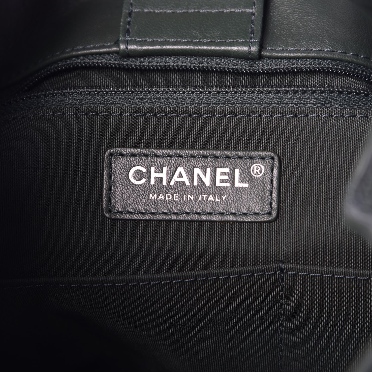Chanel Lambskin Quilted Large Drawstring Shoulder Bag Green 8 of 9