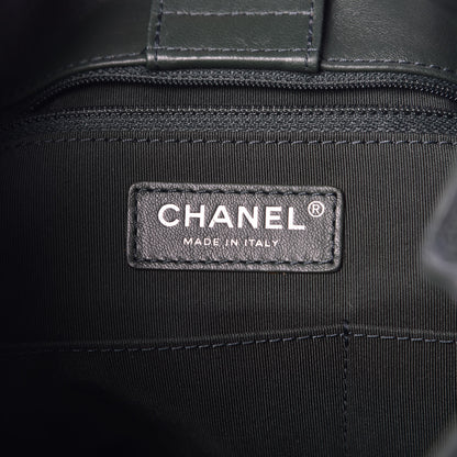 Chanel Lambskin Quilted Large Drawstring Shoulder Bag Green 8 of 9