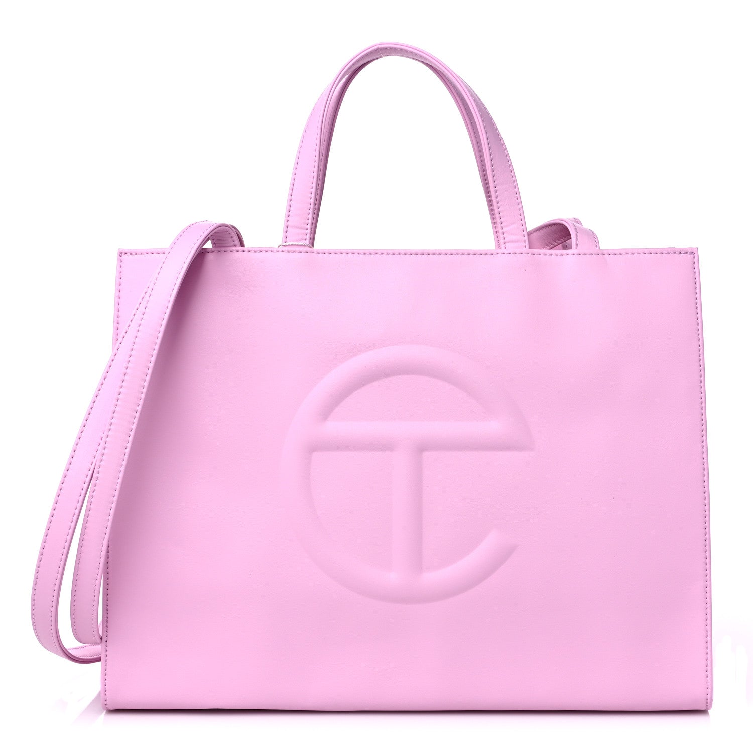 Telfar Vegan Leather Medium Shopping Bag Bubblegum 1 of 10