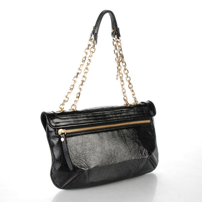 Lanvin Patent Chain Shoulder Bag Black 3 of 7