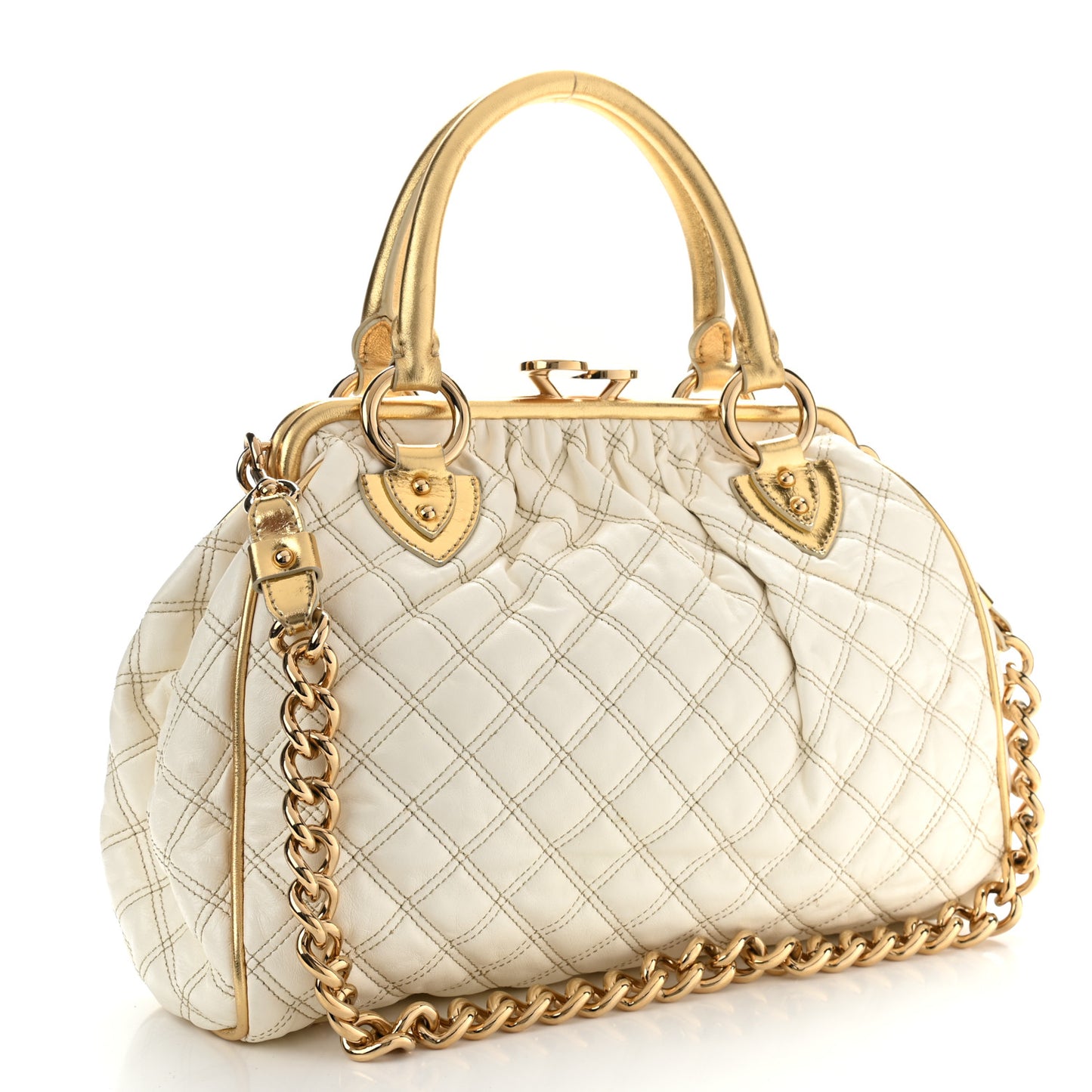 Calfskin Quilted Stam Ivory