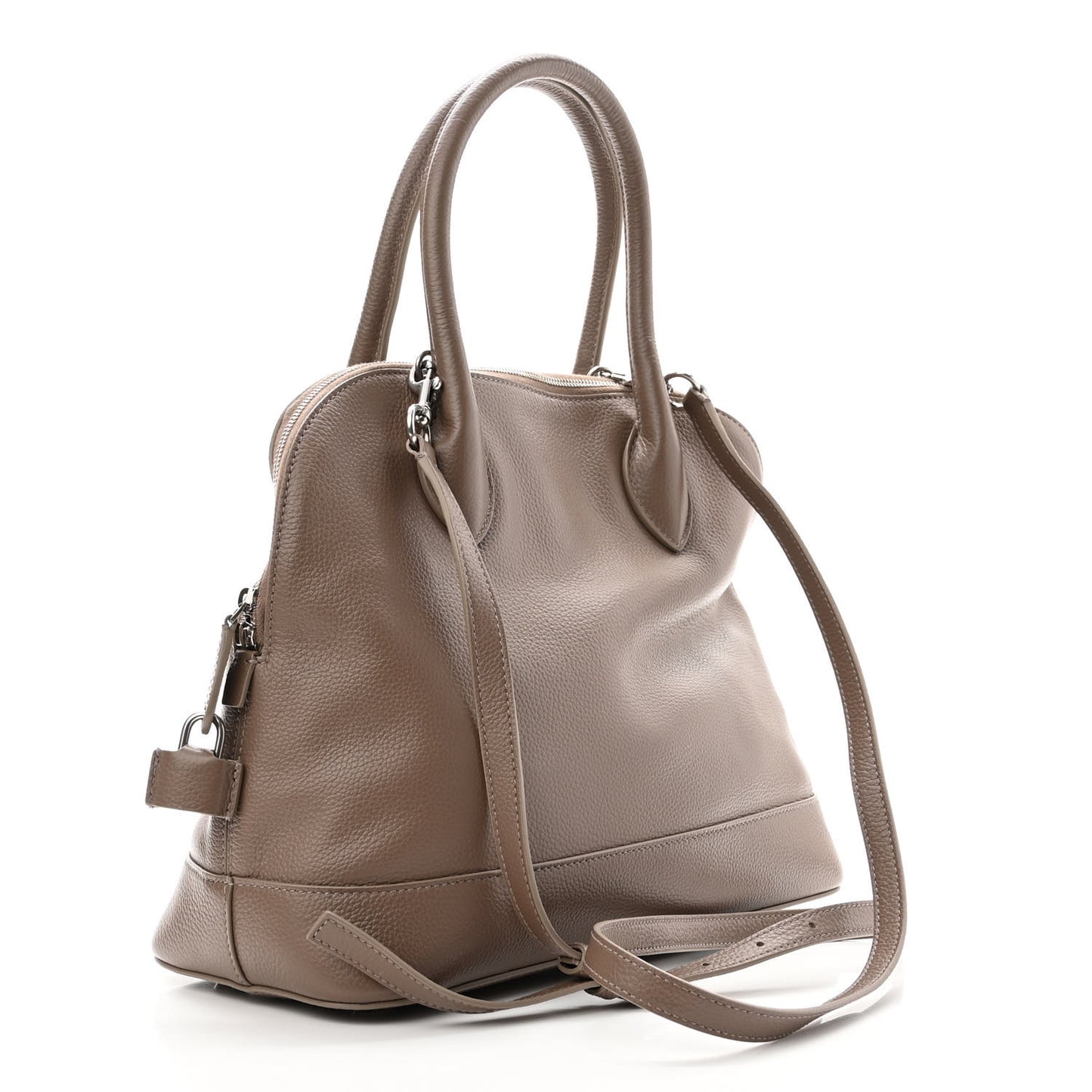 Calfskin Ville Top Handle Bag Mink Grey