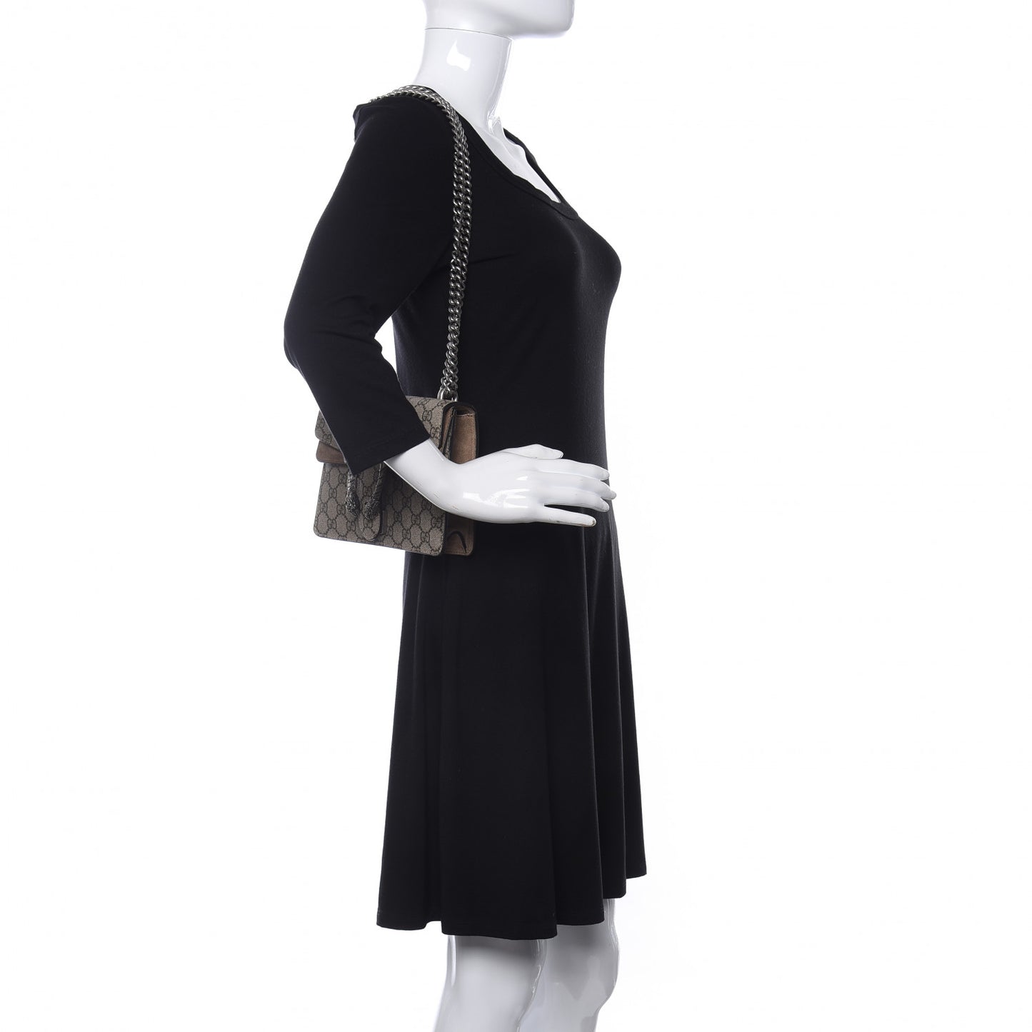 GG Supreme Monogram Mini Dionysus Shoulder Bag Taupe