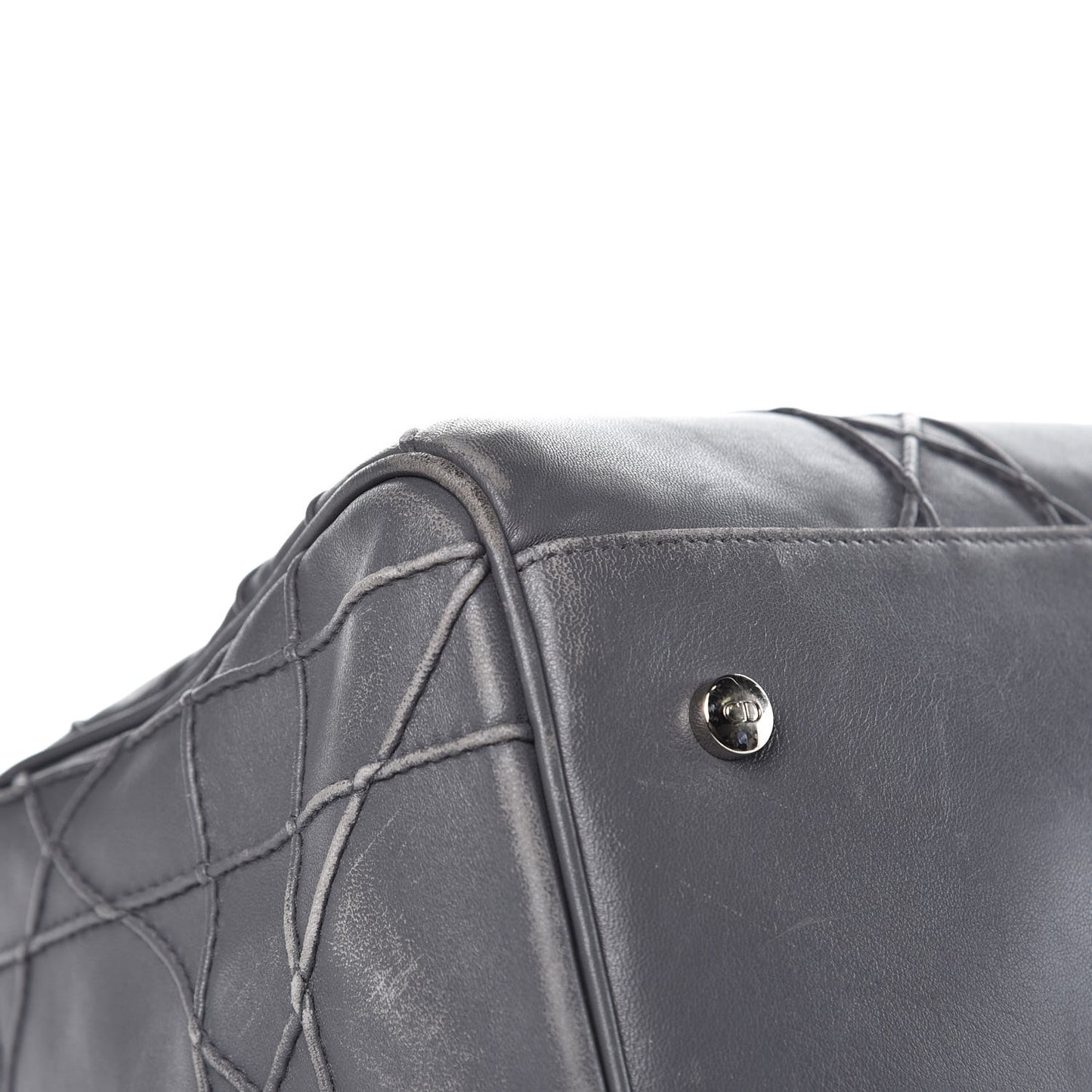 Lambskin Cannage Granville Polochon Grey