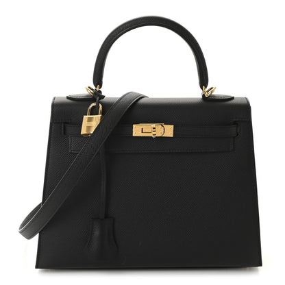 Hermes Epsom Kelly Sellier 25 Black 1 of 10