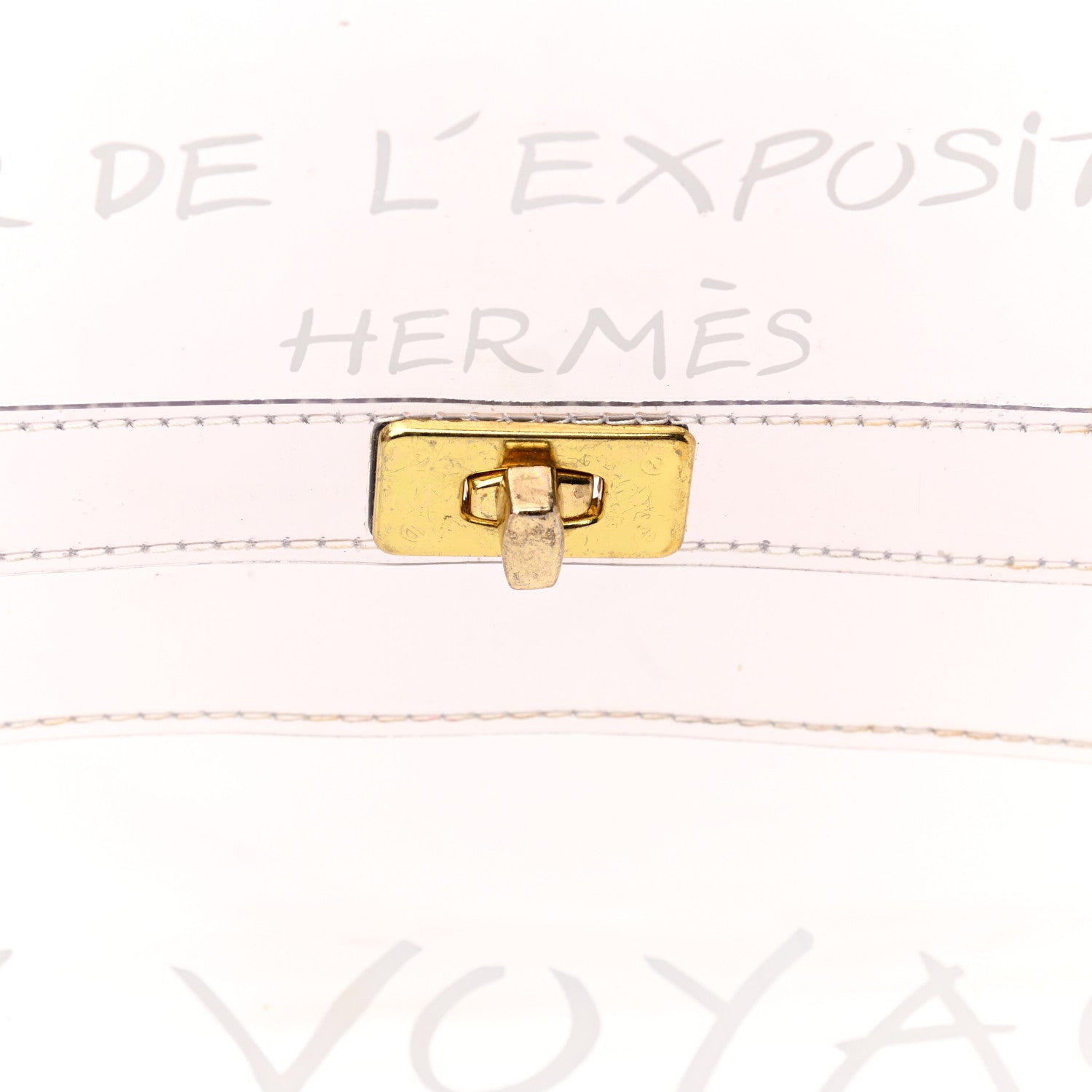 Hermes Vinyl Souvenir De L'Exposition Kelly Transparent 14 of 14