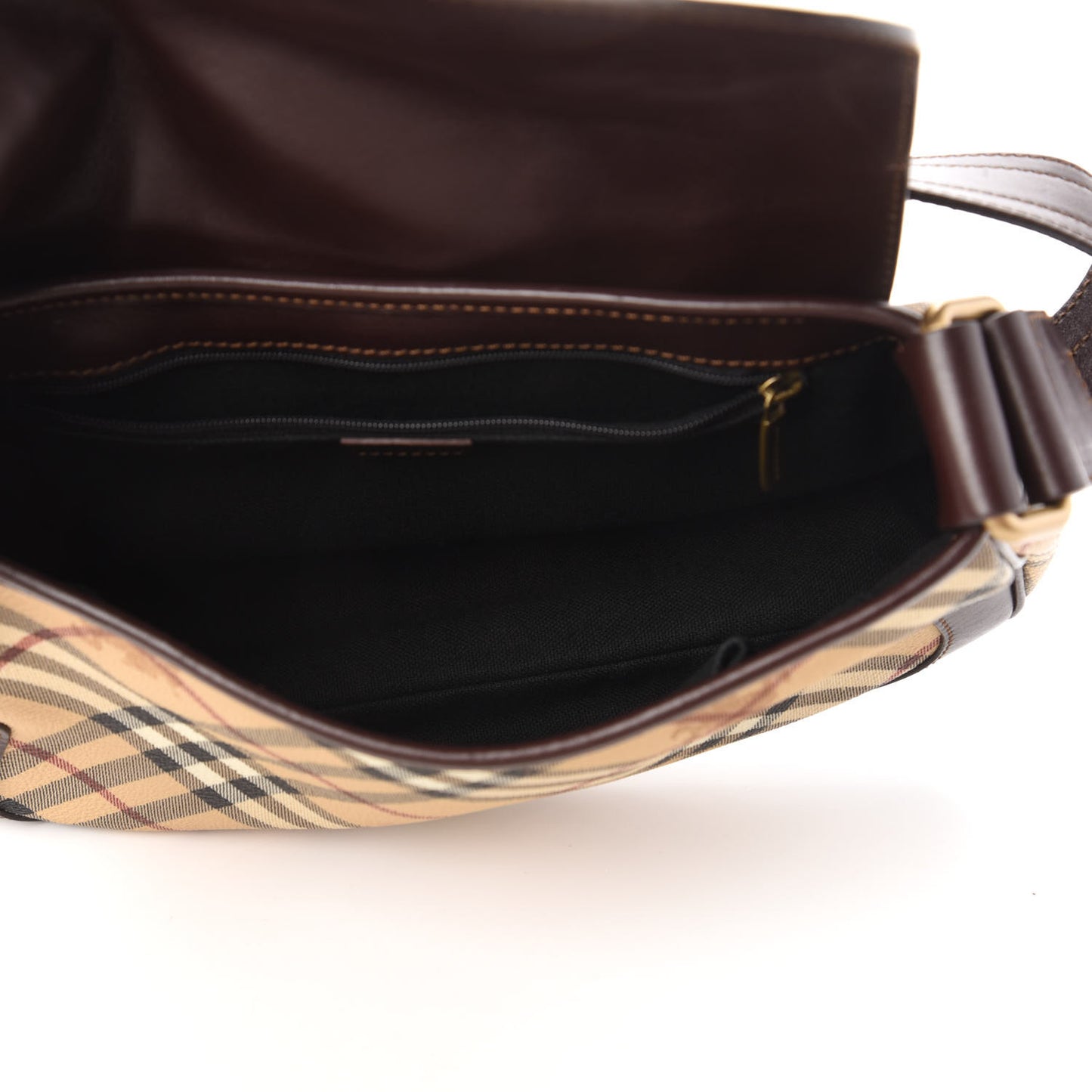 Haymarket Check Buckle Satchel Brown