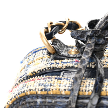 Chanel Tweed Snakeskin Quilted Medium CC Filigree Vanity Case Multicolor 16 of 16