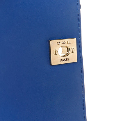 Chanel Snakeskin Small Braided Chic Flap Blue 6 of 11