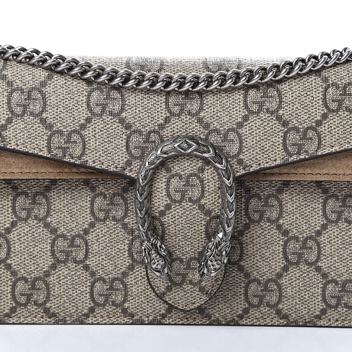 GG Supreme Monogram Super Mini Dionysus Shoulder Bag Taupe