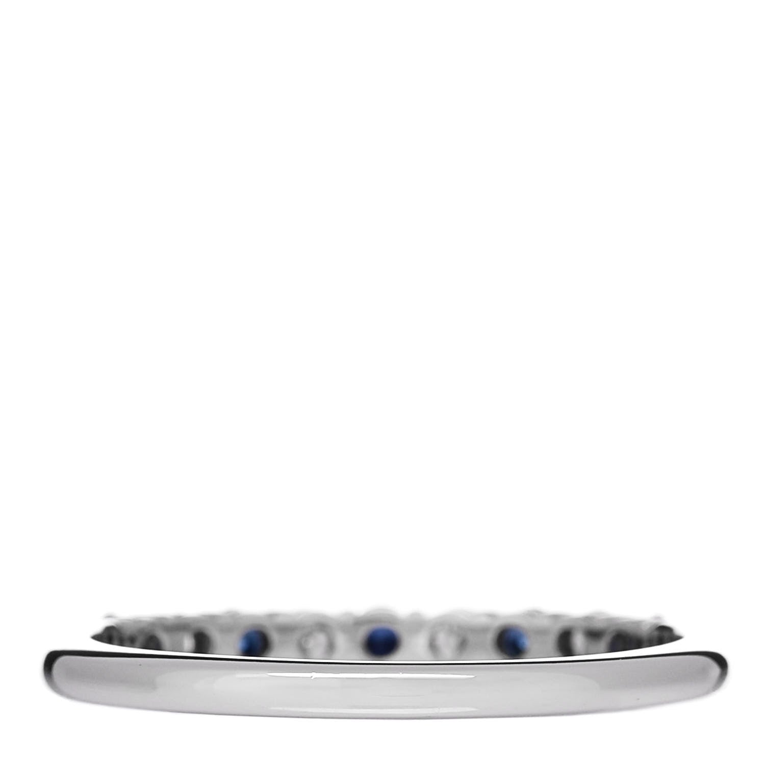 Tiffany Platinum Diamond Blue Sapphire Embrace Ring 53 6.25 3 of 5