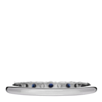 Tiffany Platinum Diamond Blue Sapphire Embrace Ring 53 6.25 3 of 5