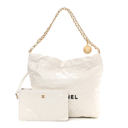 Chanel Calfskin Quilted Small Chanel 22 White 1 of 11