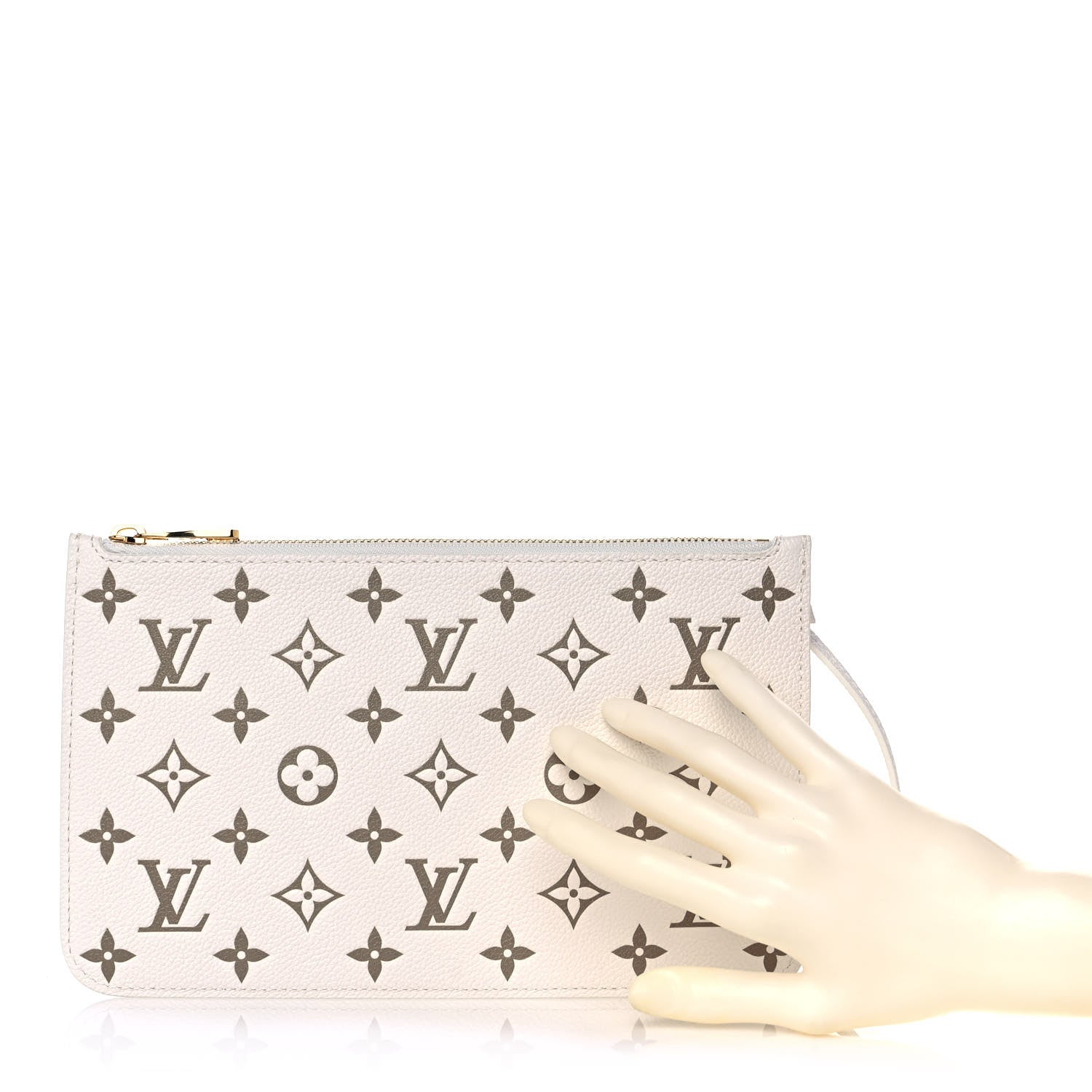 Louis Vuitton Empreinte Monogram Spring In The City Neverfull Pochette MM Kaki Beige Cream 2 of 9