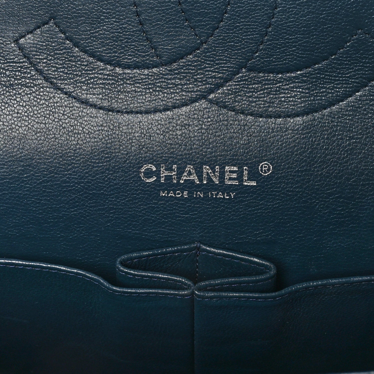 Chanel Caviar Quilted Jumbo Double Flap Navy Blue 6 of 10