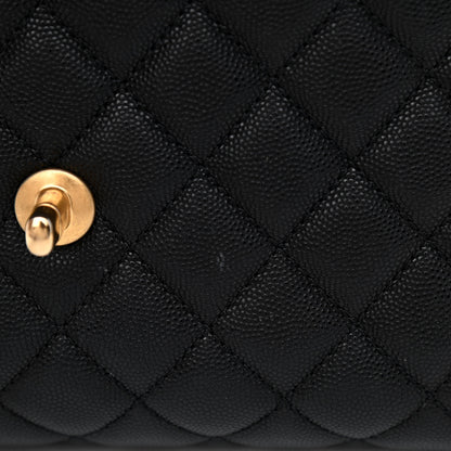 Chanel Caviar Lizard Quilted Small Coco Handle Flap Black 11 of 11