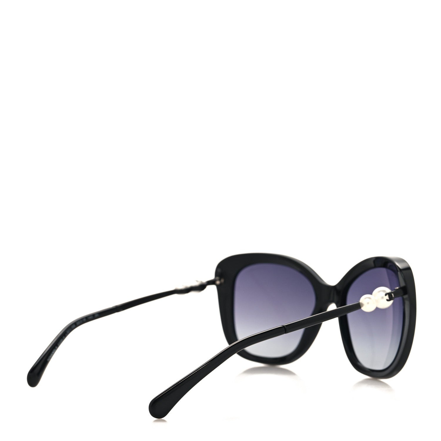 Chanel Acetate Butterfly Winter Pearl Sunglasses 5339-H Black 4 of 8