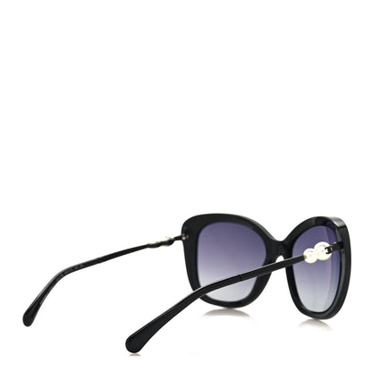 Chanel Acetate Butterfly Winter Pearl Sunglasses 5339-H Black 4 of 8