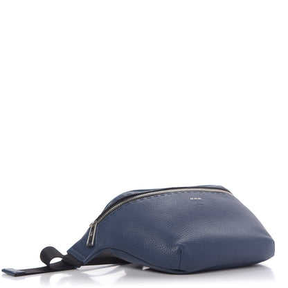 Fendi Cuoio Romano Selleria Metal Stitch Stamp Patch Belt Bag Blue Marine 4 of 9