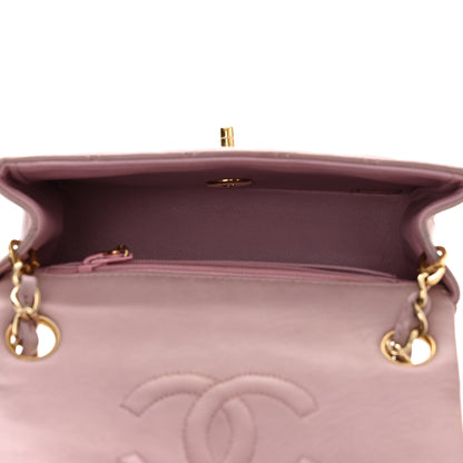 Chanel Lambskin Quilted Mini Square Flap Bag Light Pink 5 of 12