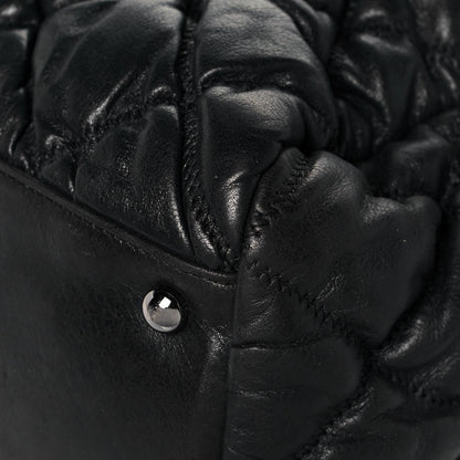 Chanel Calfskin Bubble Quilt Bowler Black 12 of 16