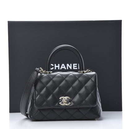 Chanel Caviar Quilted Extra Mini Coco Handle Flap Black 11 of 11