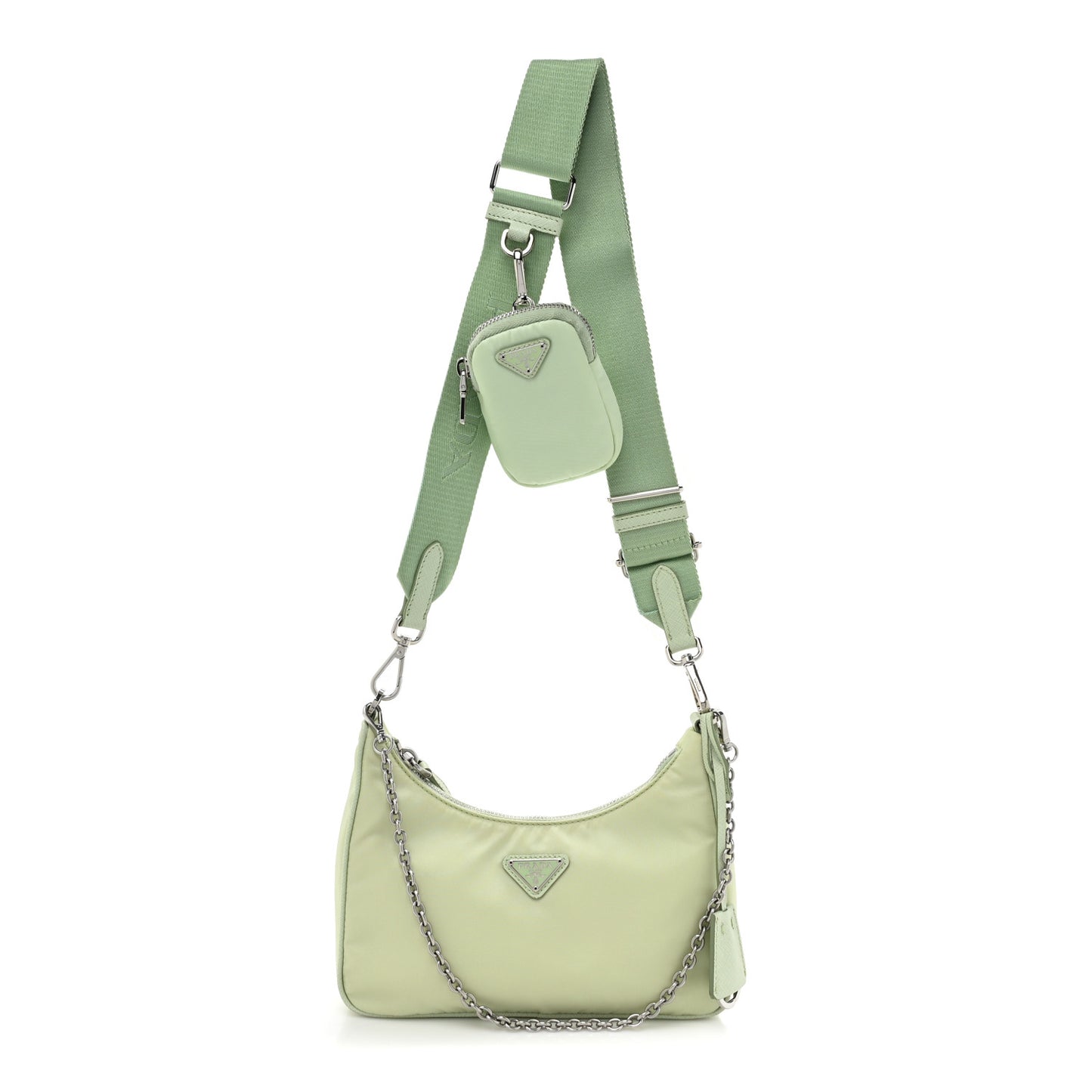 Re-Nylon Saffiano Re-Edition 2005 Shoulder Bag Acqua
