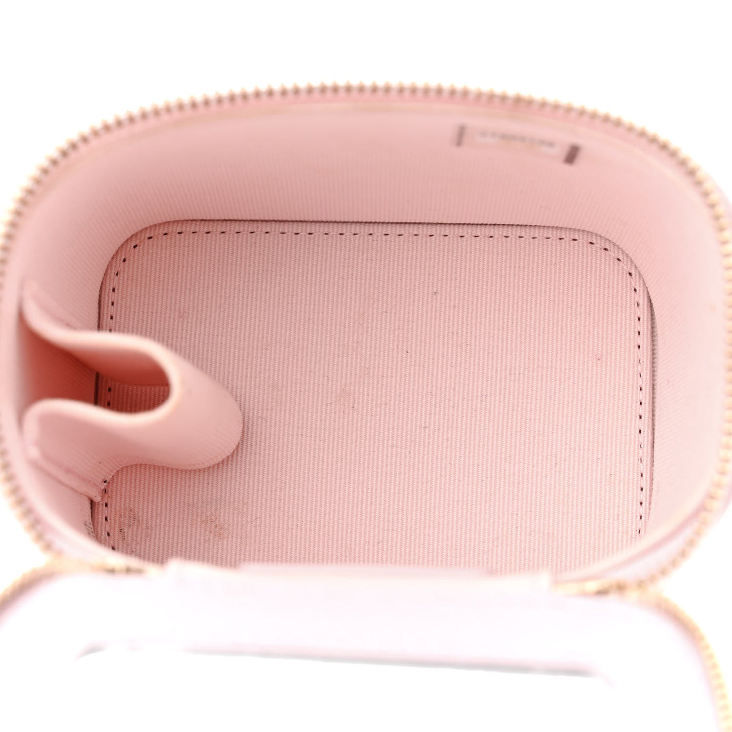 Caviar Quilted Tiny CC Mini Vanity Case With Chain Light Pink